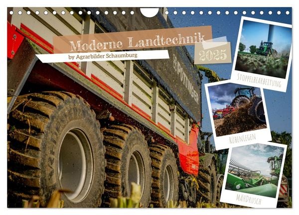 Moderne Landtechnik (Wandkalender 2025 DIN A4 quer), CALVENDO Monatskalender