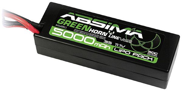 Absima Modellbau-Akkupack (LiPo) 11.1V 5000 mAh Zellen-Zahl: 3 50 C Stick Hardcase XT60