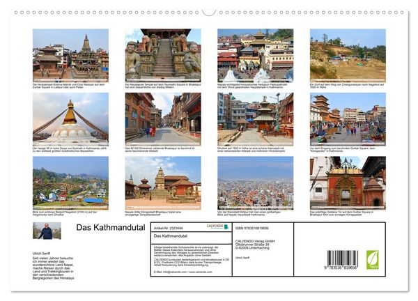 Produktbild: Das Kathmandutal (hochwertiger Premium Wandkalender 2027 DIN A2 quer), Kunstdruck in Hochglanz