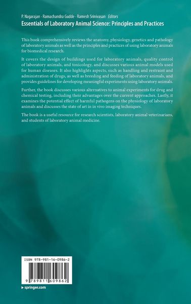 Produktbild: Essentials of Laboratory Animal Science: Principles and Practices