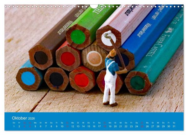 Produktbild: Neue Miniaturen - Klein ganz gro&szlig; 2.0 (Wandkalender 2026 DIN A3 quer), CALVENDO Monatskalender
