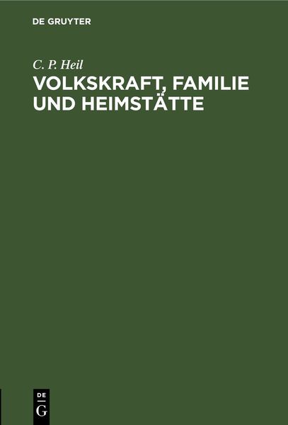 Produktbild: Volkskraft, Familie und Heimst&auml;tte