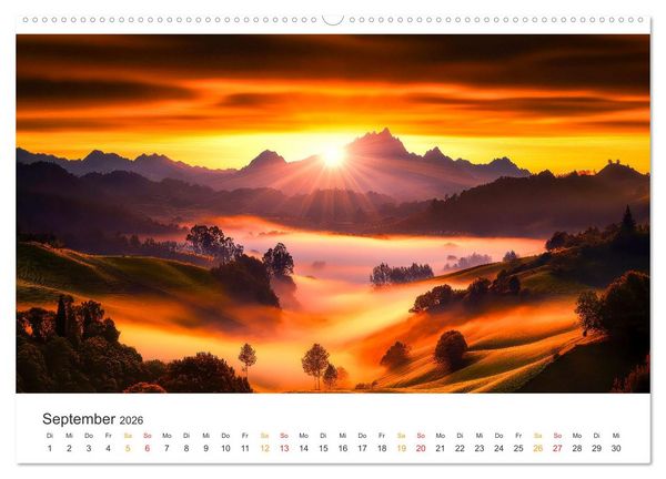 Produktbild: Die Sch&ouml;nheit der Sonne (hochwertiger Premium Wandkalender 2026 DIN A2 quer), Kunstdruck in Hochglanz