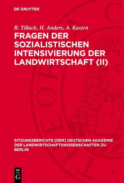 Produktbild: Fragen der sozialistischen Intensivierung der Landwirtschaft (II)