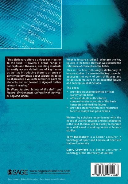 Produktbild: The SAGE Dictionary of Leisure Studies