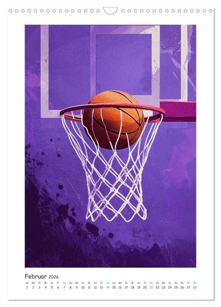 Produktbild: Basketball im Blut (Wandkalender 2026 DIN A3 hoch), CALVENDO Monatskalender