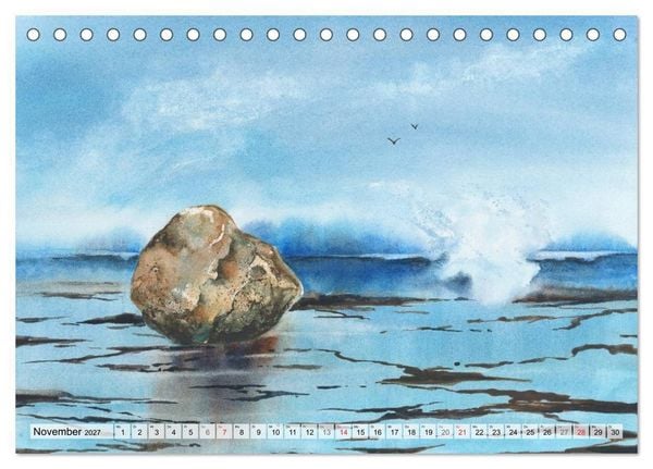 Produktbild: Komm mit ans Meer &ndash; Aquarelle (Tischkalender 2027 DIN A5 quer), CALVENDO Monatskalender