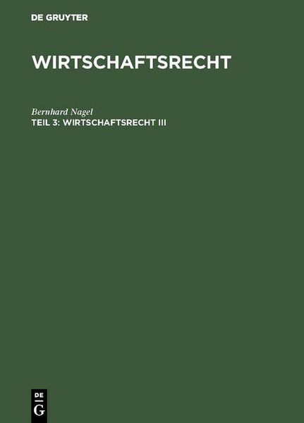 Produktbild: Wirtschaftsrecht III