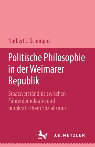 Produktbild: Politische Philosophie in der Weimarer Republik