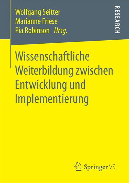 Produktbild: Wissenschaftliche Weiterbildung zwischen Entwicklung und Implementierung
