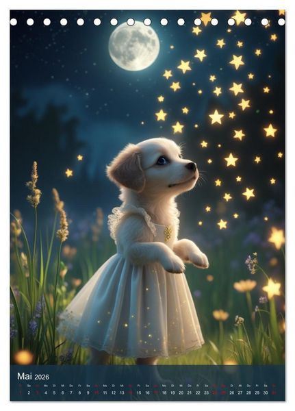 Produktbild: Puppy Tales - M&auml;rchen auf vier Pfoten (Tischkalender 2026 DIN A5 hoch), CALVENDO Monatskalender