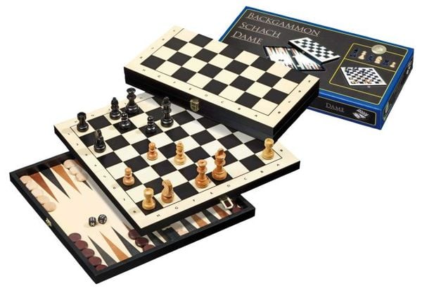 Philos - Reise-Schach-Backgammon-Dame-Set