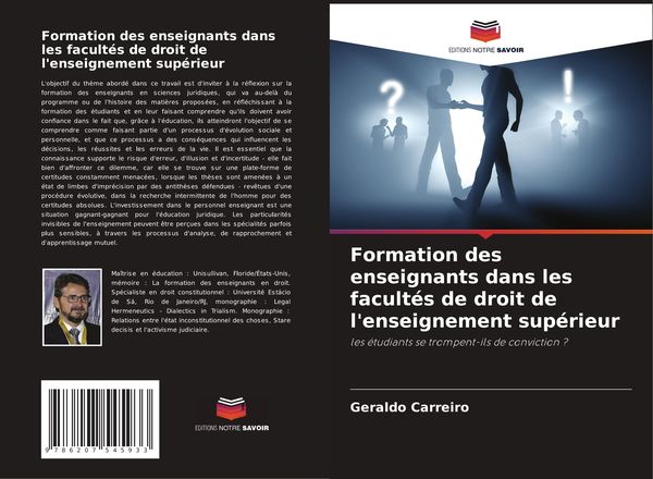 Produktbild: Formation des enseignants dans les facult&eacute;s de droit de l'enseignement sup&eacute;rieur
