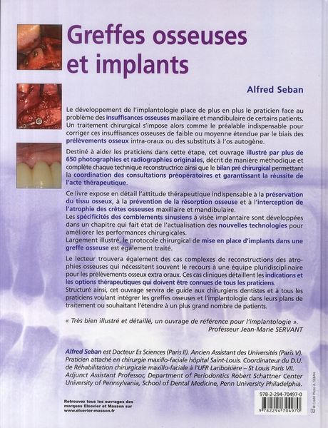 Produktbild: Greffes osseuses et implants