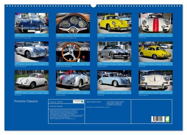 Produktbild: Porsche Classics (Wandkalender 2026 DIN A2 quer), CALVENDO Monatskalender