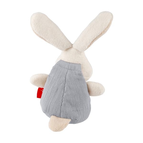 Produktbild: Sigikid 31266 - Knister-Greifling Hase mit Rassel, wei&szlig;/grau, 15 cm, Musselin/Teddystoff, sigibaby