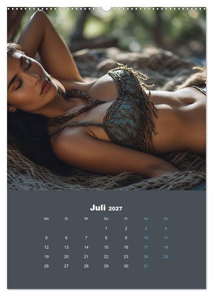 Produktbild: Indianische Sch&ouml;nheiten Kalender: Sinnliche Glamour Frauen in KI Kunst (hochwertiger Premium Wandkalender 2027 DIN A2 hoch), Kunstdruck in Hochglanz