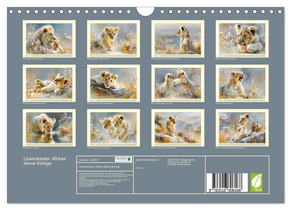Produktbild: L&ouml;wenkinder. Afrikas kleine K&ouml;nige (Wandkalender 2027 DIN A4 quer), CALVENDO Monatskalender