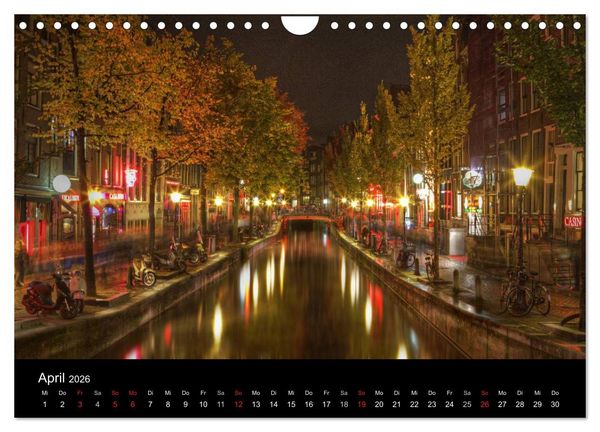 Produktbild: Europ&auml;ische St&auml;dte bei Nacht (Wandkalender 2026 DIN A4 quer), CALVENDO Monatskalender