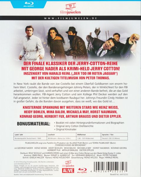 Produktbild: Jerry Cotton - Todessch&uuml;sse am Broadway - filmjuwelen