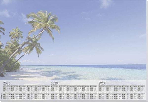 Sigel HO470 Schreibunterlage Beach 3-Jahreskalender Mehrfarbig (B x H) 595 mm x 410 mm