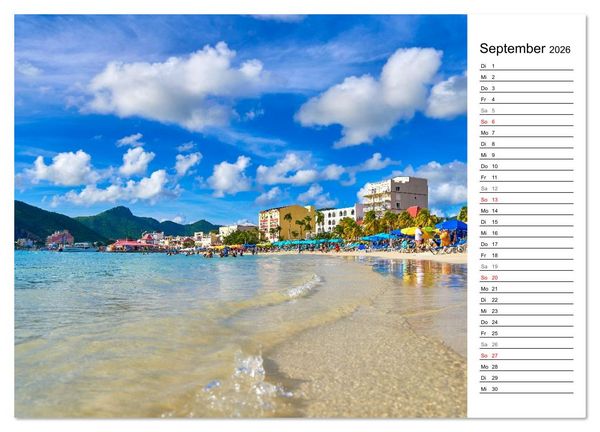 Produktbild: Karibik entdecken - Inseln und Farben der Karibik mit echtem Lebensgef&uuml;hl (Wandkalender 2026 DIN A4 quer), CALVENDO Monatskalender