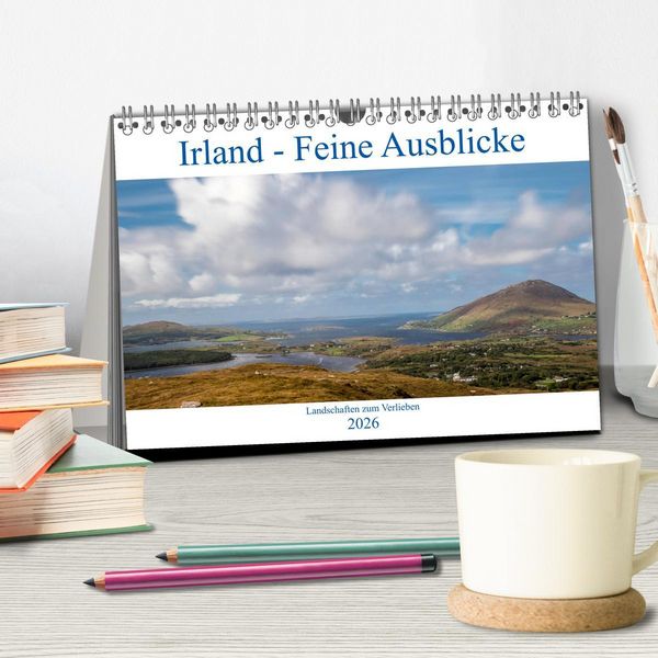 Produktbild: Irland - Feine Ausblicke (Tischkalender 2026 DIN A5 quer), CALVENDO Monatskalender