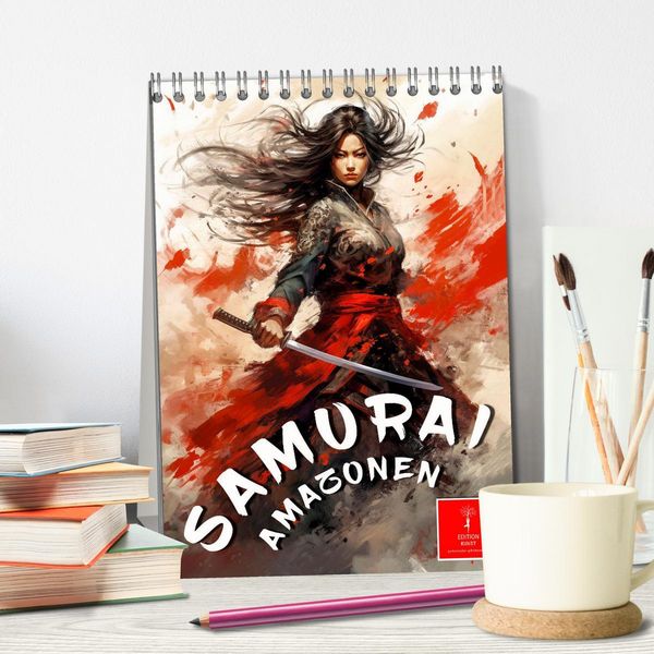 Produktbild: Samurai Amazonen (Tischkalender 2026 DIN A5 hoch), CALVENDO Monatskalender