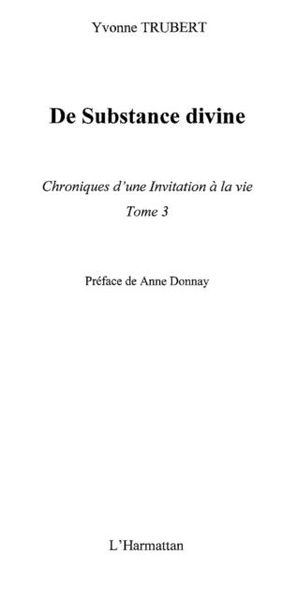 Produktbild: De substance divine - chroniques d'une i