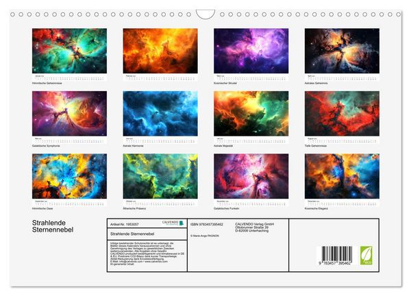 Produktbild: Strahlende Sternennebel (Wandkalender 2026 DIN A3 quer), CALVENDO Monatskalender