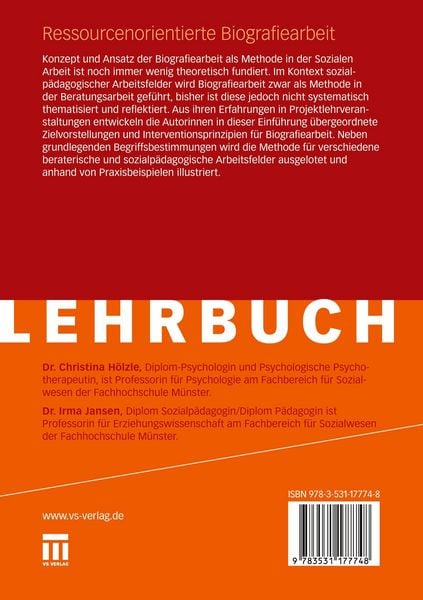 Produktbild: Ressourcenorientierte Biografiearbeit