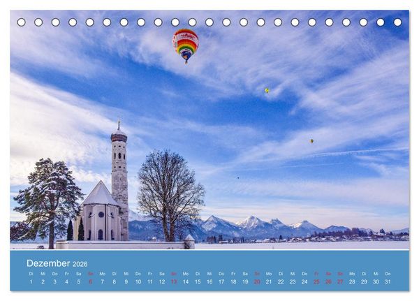 Produktbild: Wo das Allg&auml;u am sch&ouml;nsten ist (Tischkalender 2026 DIN A5 quer), CALVENDO Monatskalender