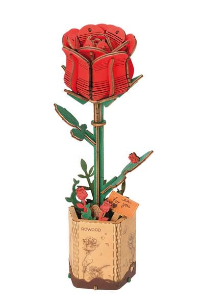 Book Nook DIY Blume Rote Rose