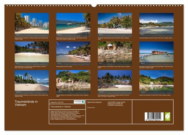 Produktbild: Traumstr&auml;nde in Vietnam (hochwertiger Premium Wandkalender 2027 DIN A2 quer), Kunstdruck in Hochglanz
