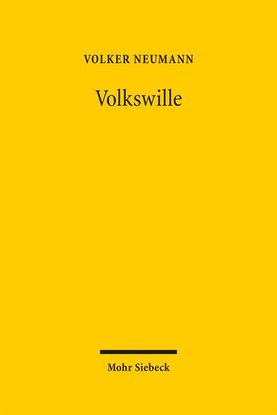 Produktbild: Neumann, V: Volkswille