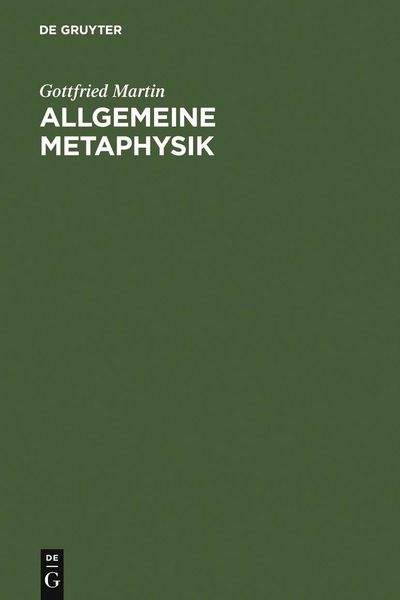 Produktbild: Allgemeine Metaphysik