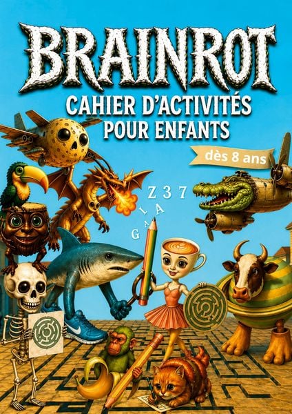 Produktbild: Brainrot: Cahier d'activit&eacute;s pour enfants d&egrave;s 8 ans.