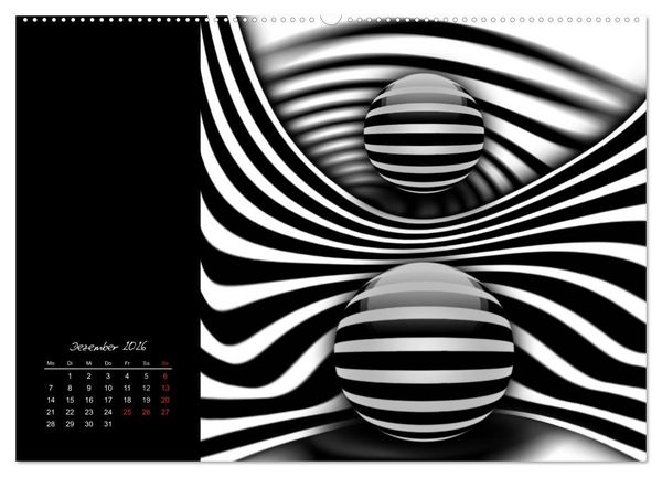Produktbild: Optische Kunst im Quadrat (Wandkalender 2026 DIN A2 quer), CALVENDO Monatskalender