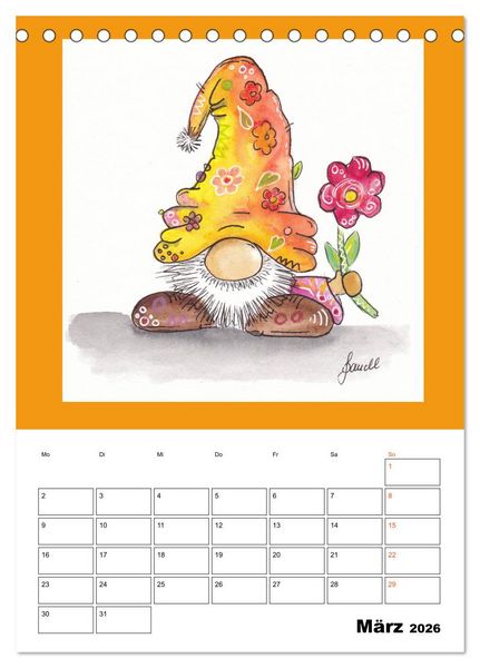 Produktbild: WichtelParade (Tischkalender 2026 DIN A5 hoch), CALVENDO Monatskalender