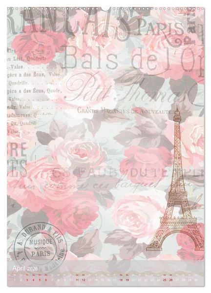 Produktbild: Der Scrapbook-Kalender:Fantasievolle Hintergr&uuml;nde zur kreativen Ausgestaltung (Wandkalender 2026 DIN A2 hoch), CALVENDO Monatskalender