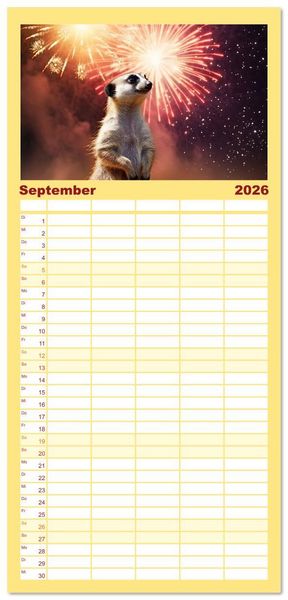 Produktbild: Familienplaner 2026 - Endlich erfolgreich geschieden mit 5 Spalten (Wandkalender, 21 x 45 cm) CALVENDO