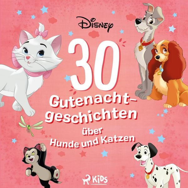 Produktbild: Disney: 30 Gutenachtgeschichten &uuml;ber Hunde und Katzen