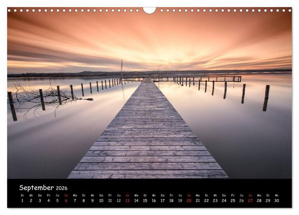 Produktbild: silent minutes - Lichtstimmungen im 5-Seen-Land (Wandkalender 2026 DIN A3 quer), CALVENDO Monatskalender
