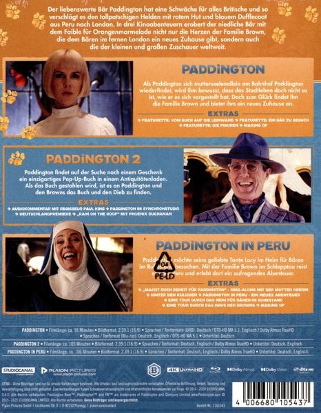 Produktbild: Paddington - 3 Filme Collection (3 4K Ultra HDs + 3 Blu-rays)
