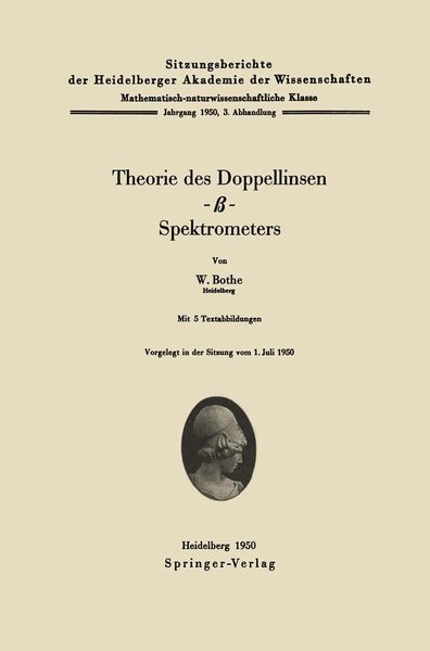 Produktbild: Theorie des Doppellinsen-&szlig;-Spektrometers