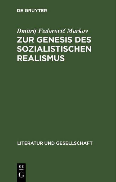 Produktbild: Zur Genesis des sozialistischen Realismus