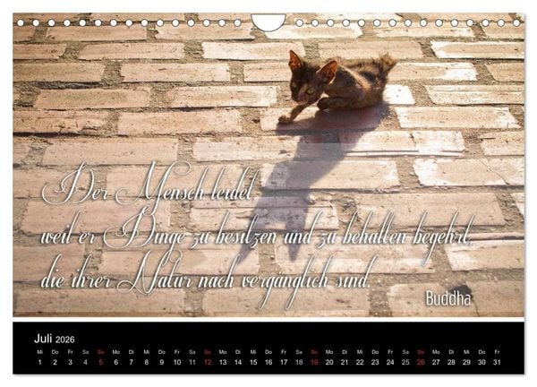 Produktbild: Buddhistische Weisheiten (Wandkalender 2026 DIN A4 quer), CALVENDO Monatskalender
