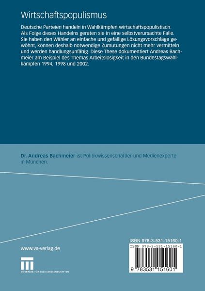 Produktbild: Wirtschaftspopulismus