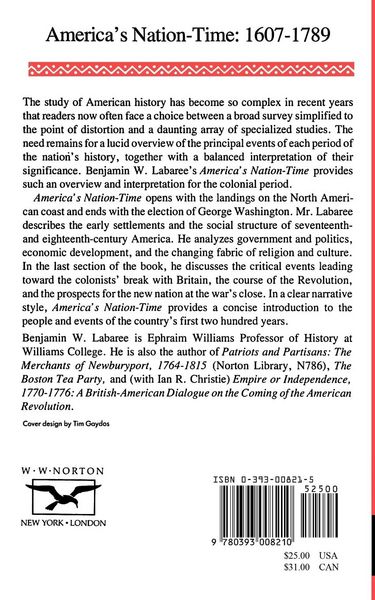 Produktbild: America's Nation-Time, 1607-1789