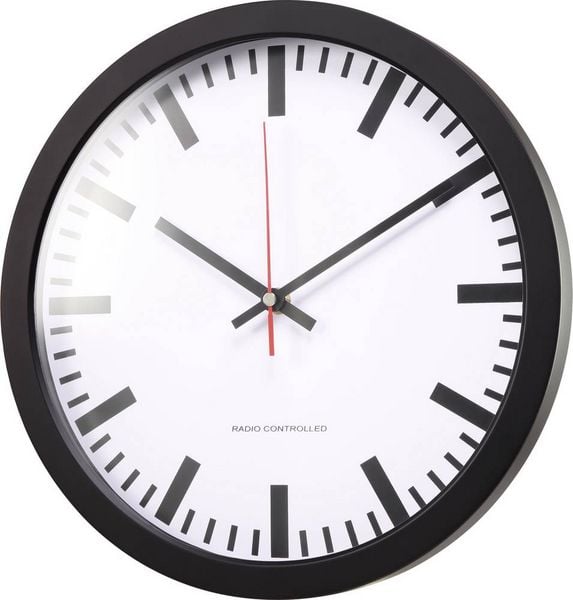 Produktbild: MXP301201 Funk Wanduhr 30mm x 45mm Schwarz